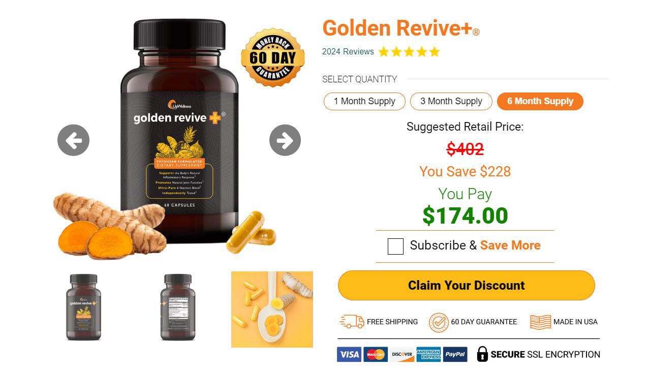 Golden Revive Plus 6 bottle